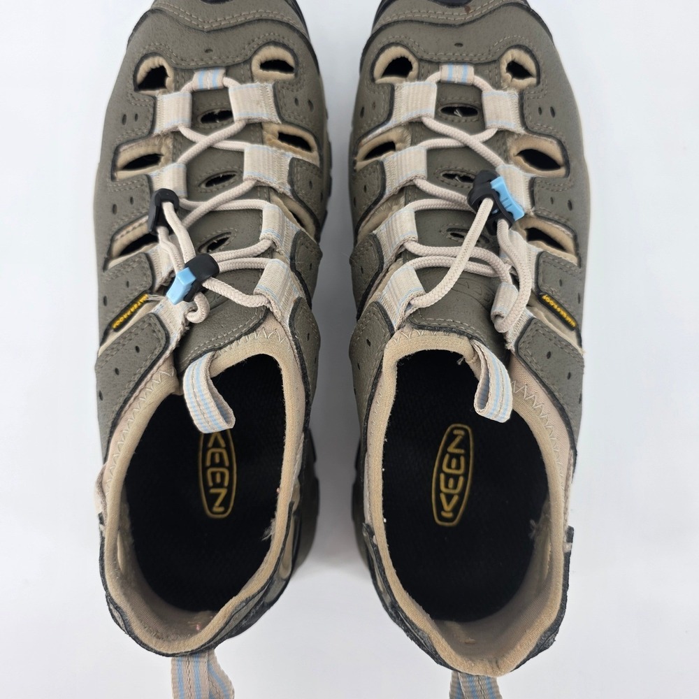 KEEN Women's 9 Mid S3 Whisper Hiking Bungee Lacing Closed Toe  Sandles Gray - Picture 4 of 7